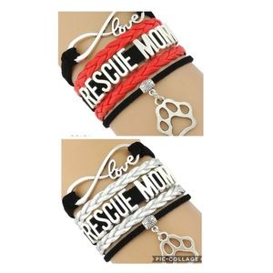 ANY 3- 10 infinity bracelets mix and match  Rescue mom pet , dog, cat infinity